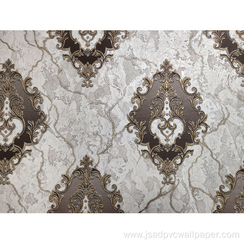 3D Damask PVC Bedroom Decor Wallpaper